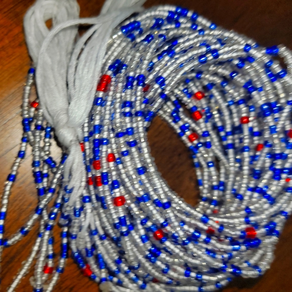True Blue Belly Chain Waistbeads Jewelry Hand-Made View 4